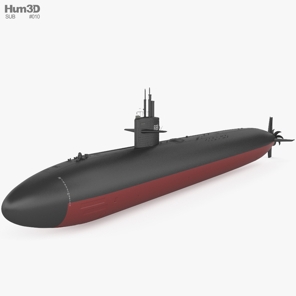洛杉矶级攻击型核潜艇 3D模型