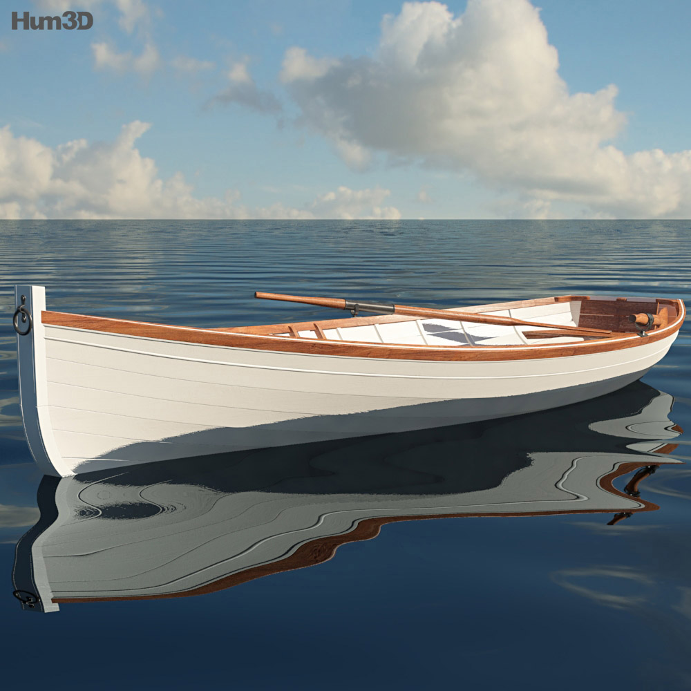 Barco a remo Modelo 3d