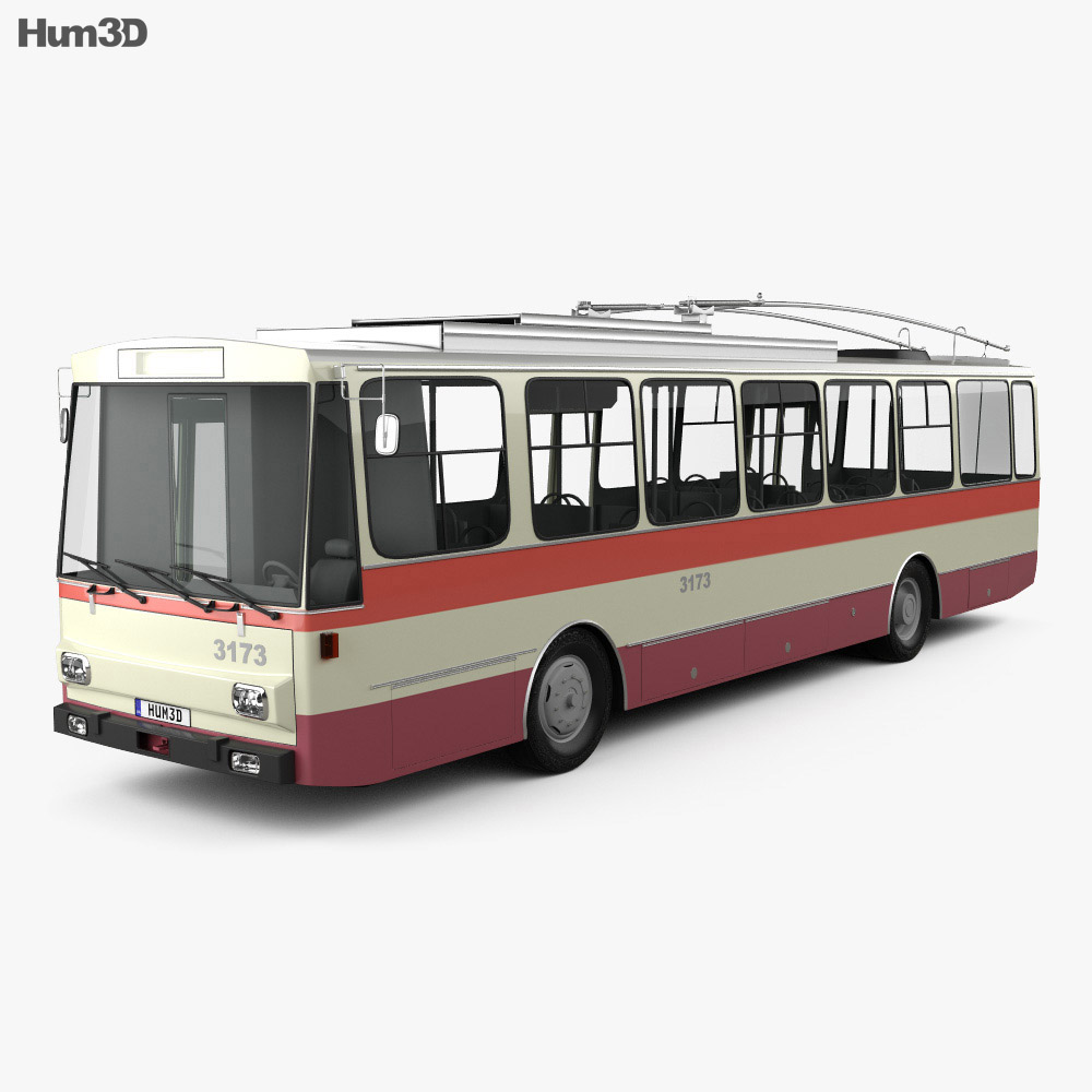 Skoda 14Tr Trolleybus 1982 3D модель