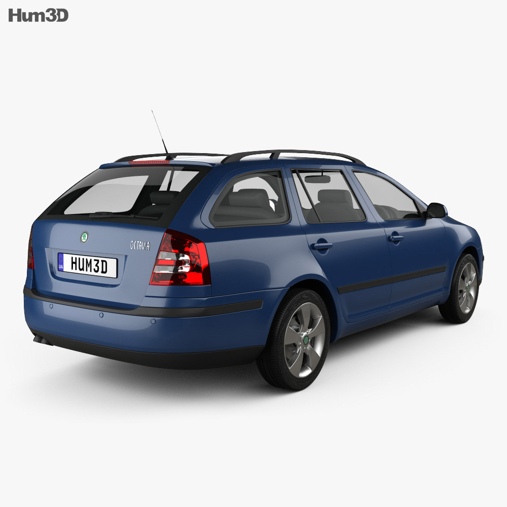 Skoda Octavia combi 2013 3D model - Download Vehicles on