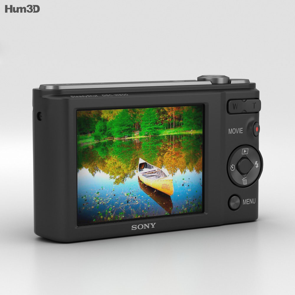Sony Cyber-shot DSC-W800 Black 3D model - Download Electronics on