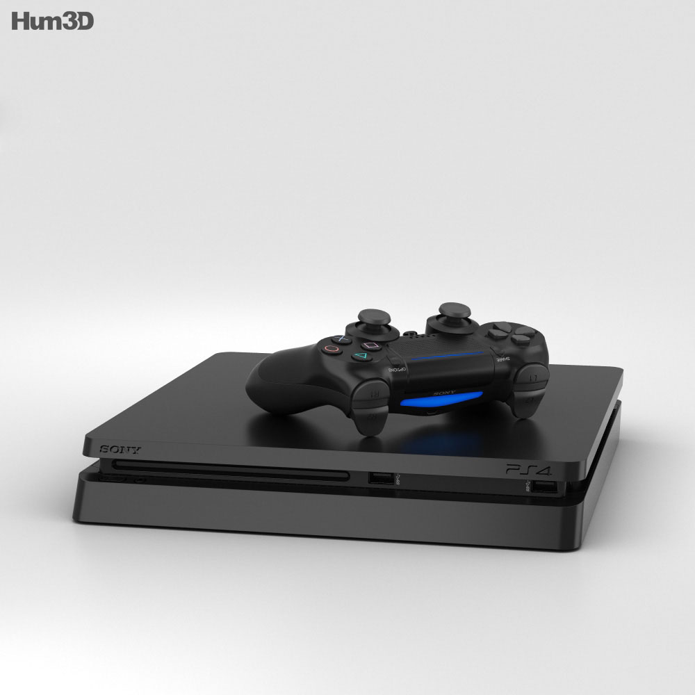 Sony PlayStation 4 Slim 3D 모델 