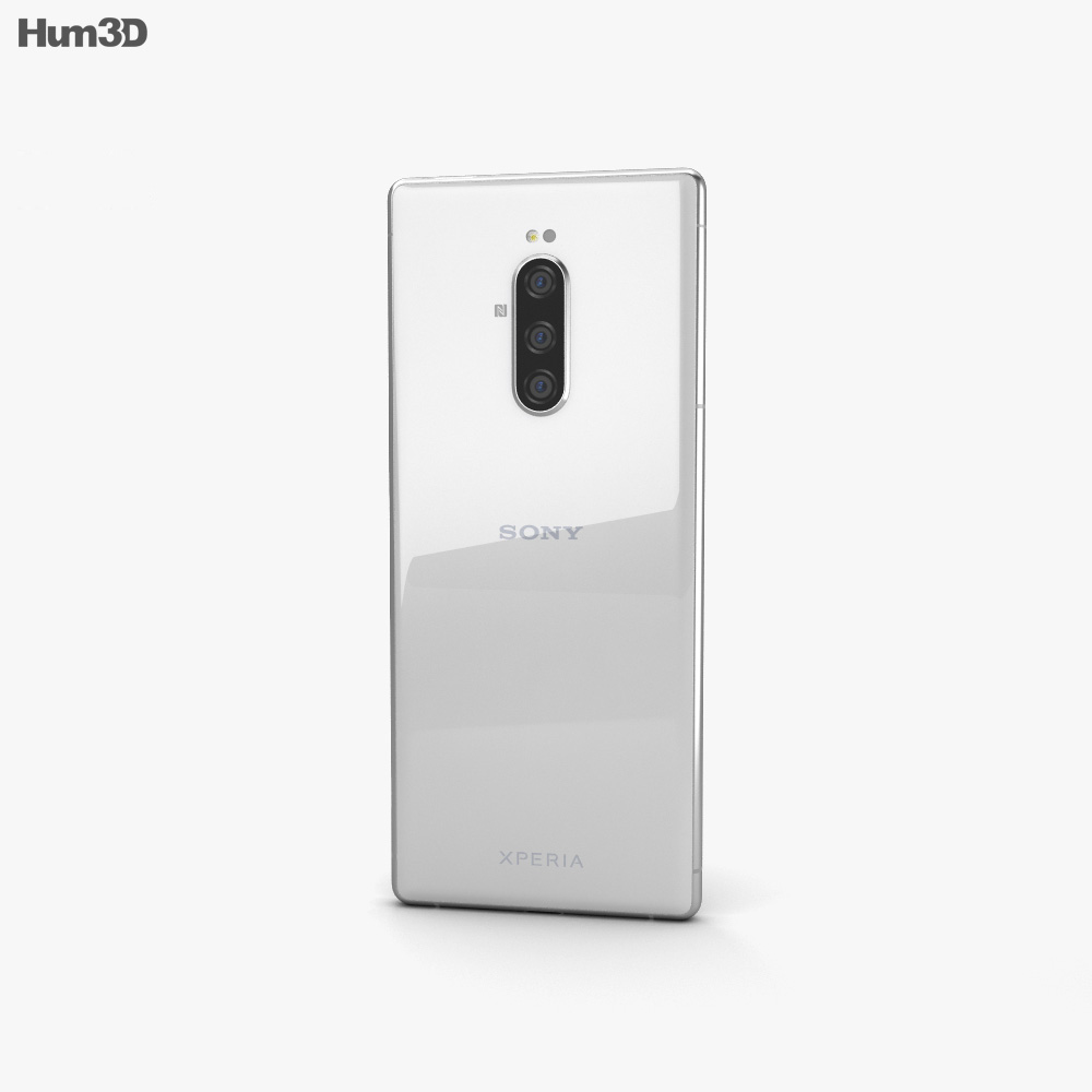 Sony Xperia 1 White 3D model download