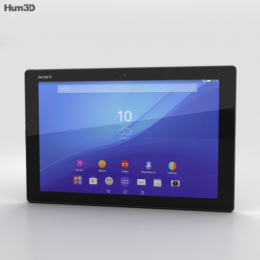 Sony Xperia Z4 Tablet LTE 黒 3Dモデル
