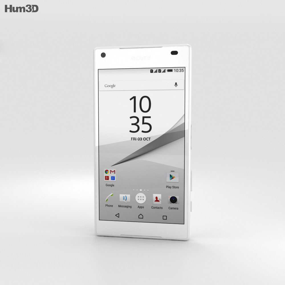 Sony Xperia Z5 Compact Weiß 3D-Modell