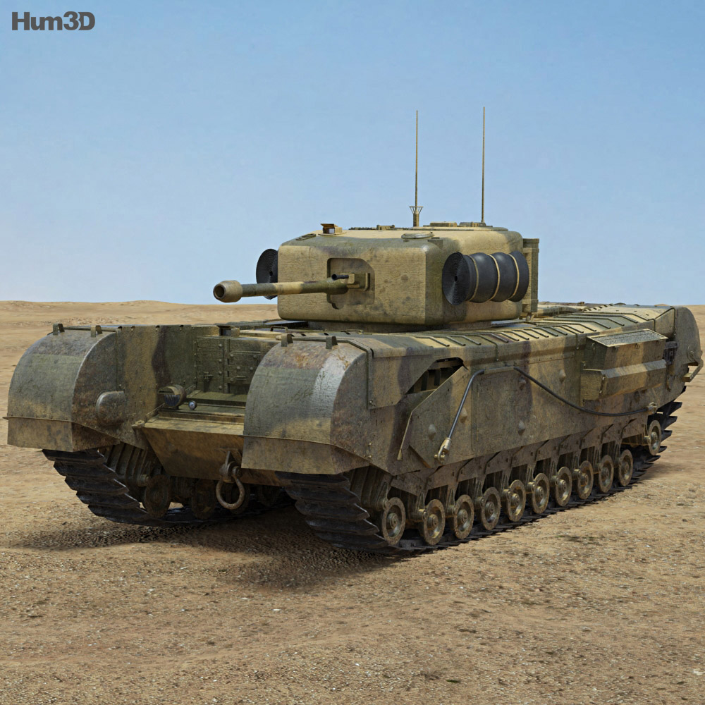 丘吉爾戰車 3D模型