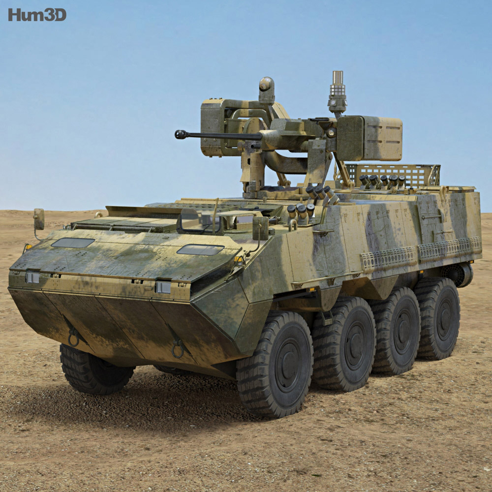 Pandur II 8X8 Armoured Personnel Carrier 3D模型