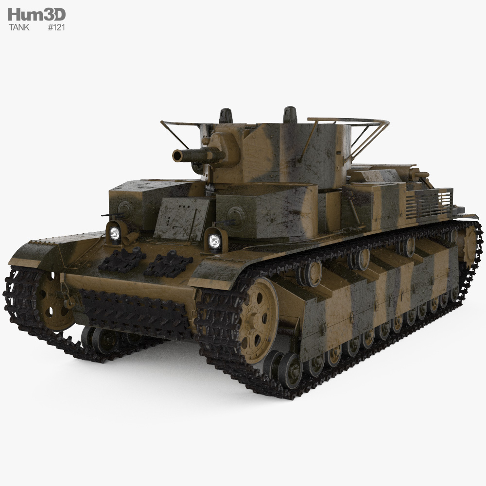 T-28 Medium Tank 3D-Modell