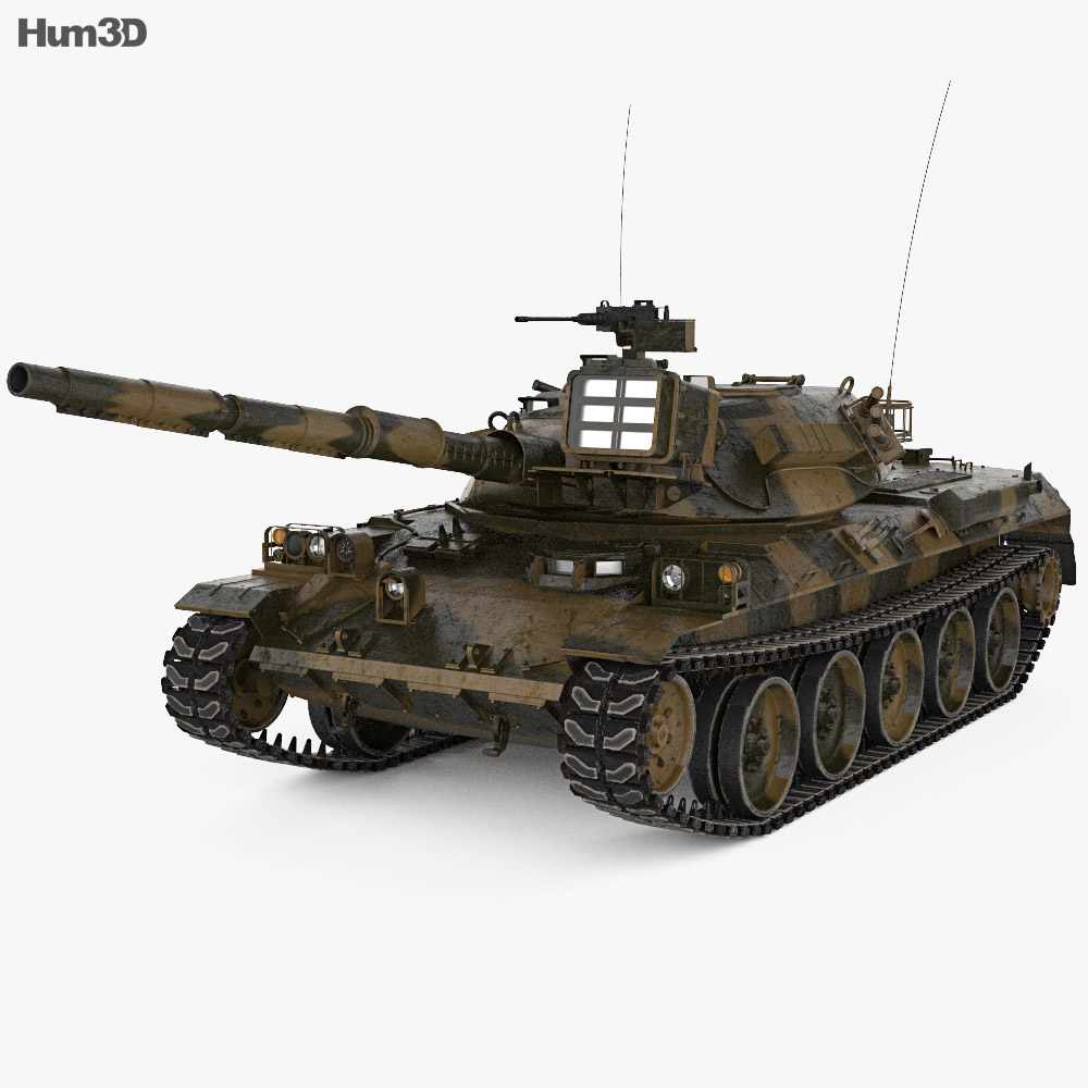 Typ 74 Kampfpanzer 3D-Modell