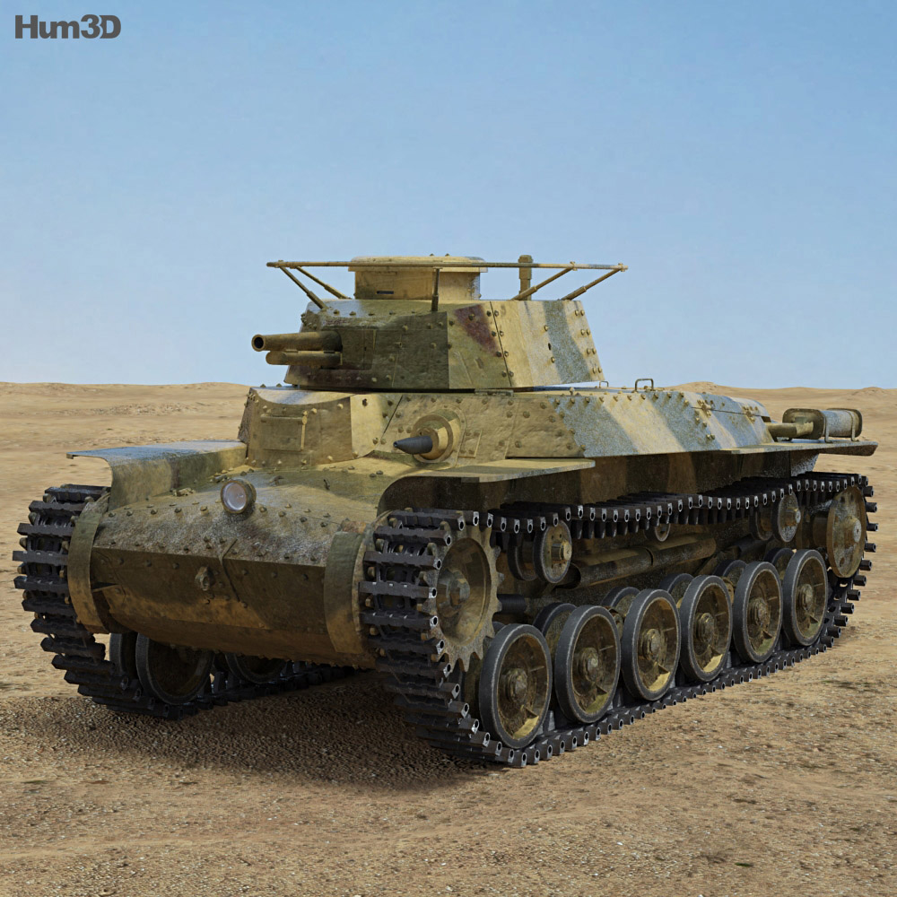 Type 97 Chi-Ha Modelo 3d