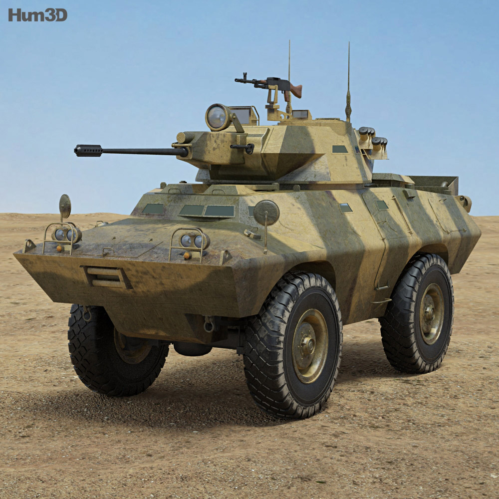 V-150 Commando Armored Car 3d model