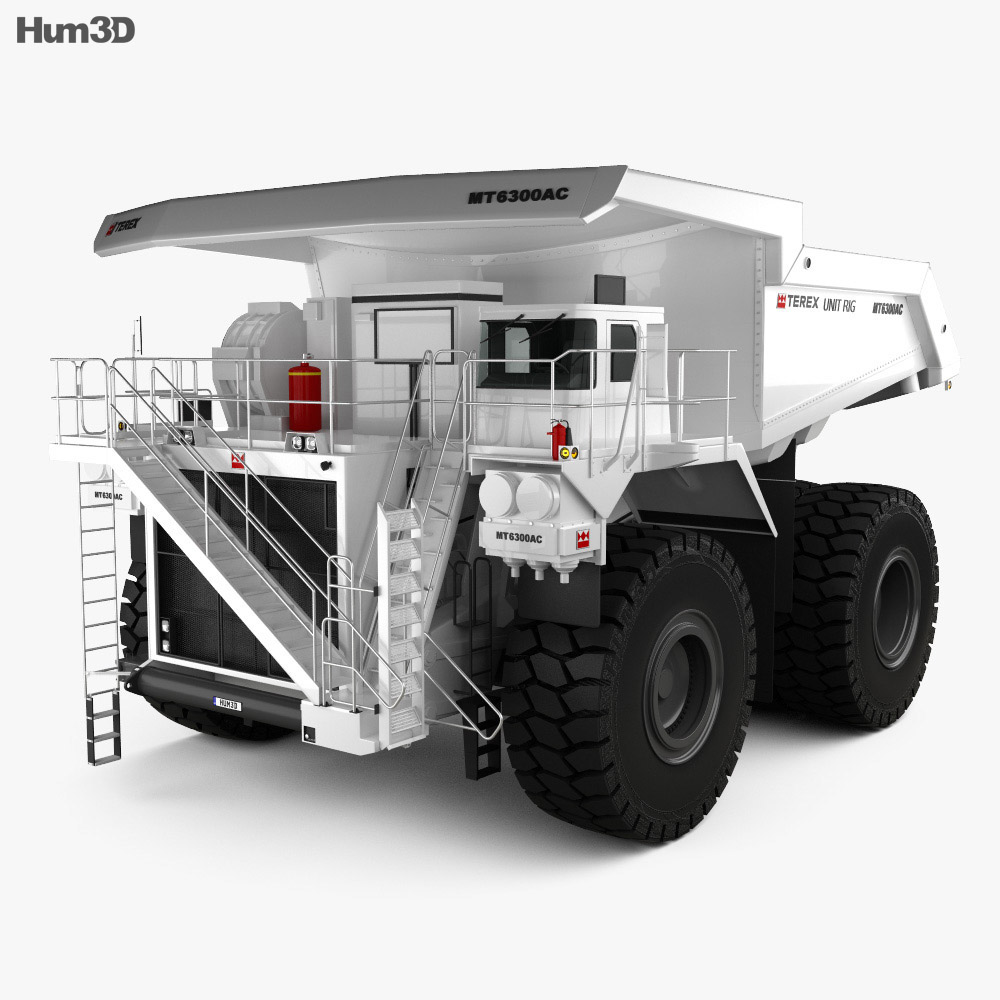 Terex Unit Rig MT6300 AC 덤프 트럭 2013 3D 모델 