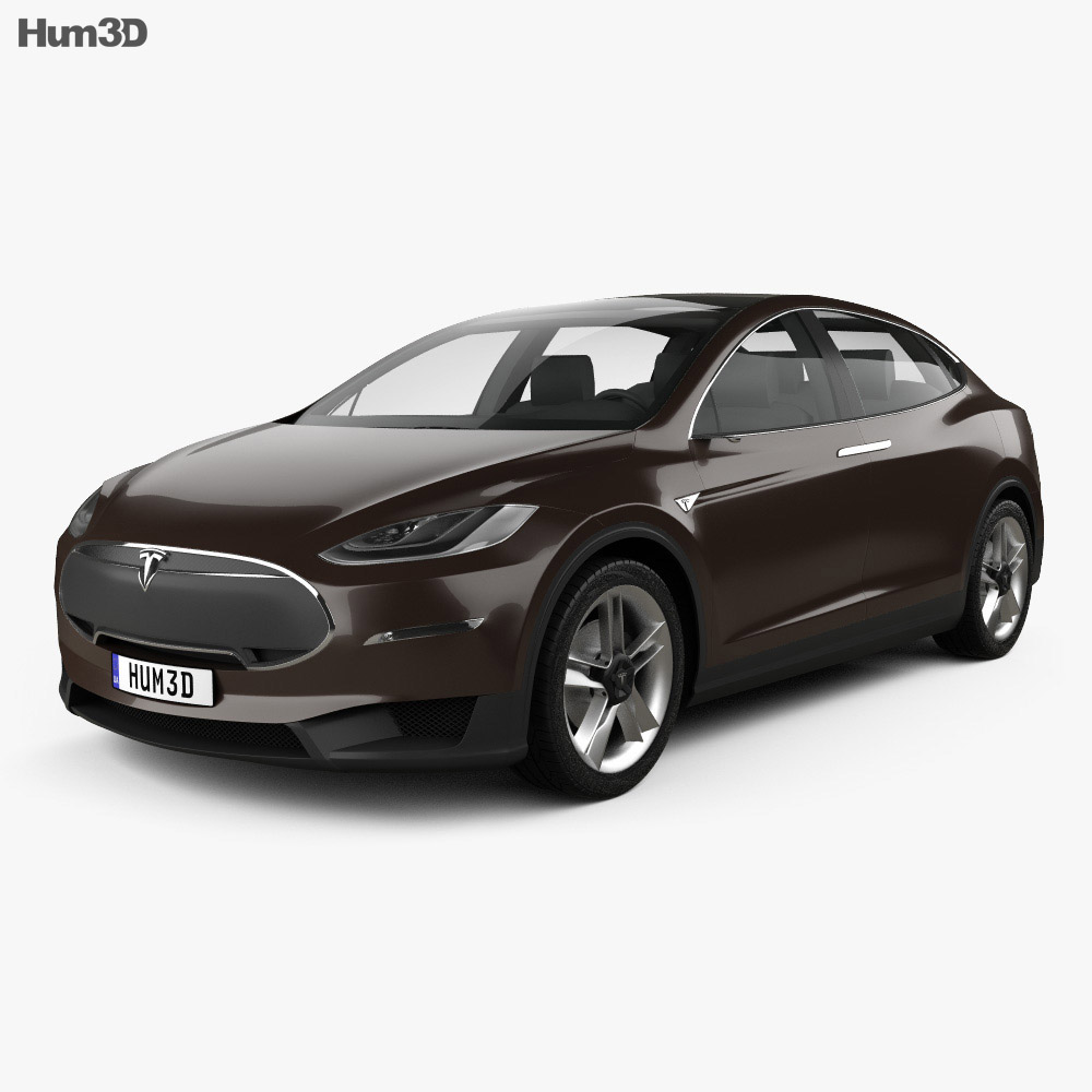 Tesla Model X Прототип 2014 3D модель