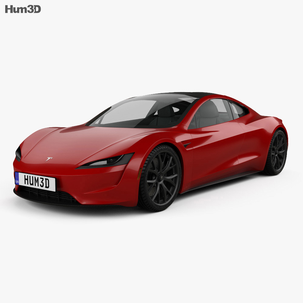 Tesla Roadster 2020 Modelo 3d