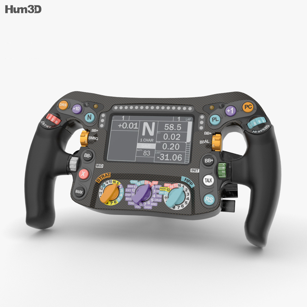 F1 Steering wheel 3d model