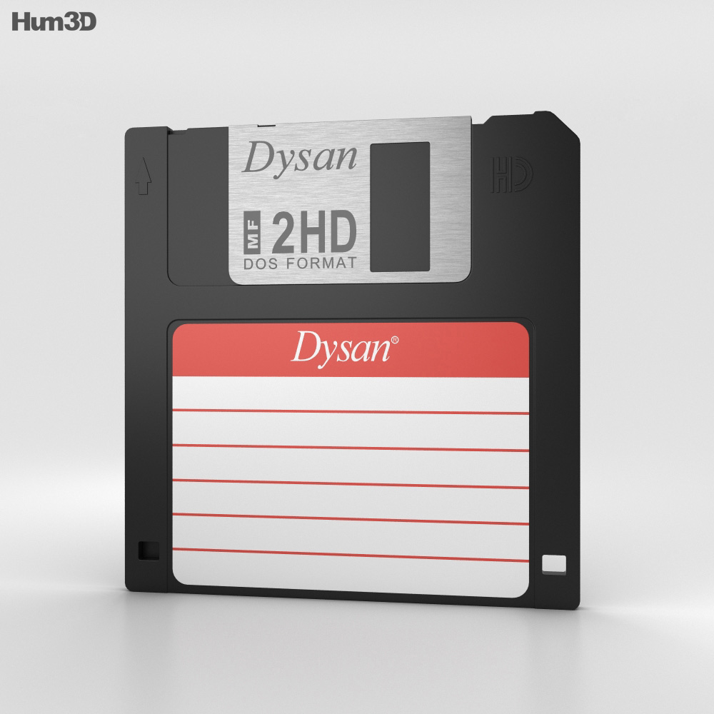 Disco floppy da 3,5 pollici Modello 3D