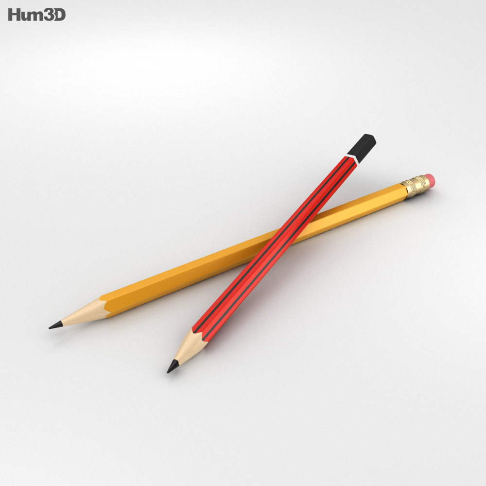 연필 3D 모델 