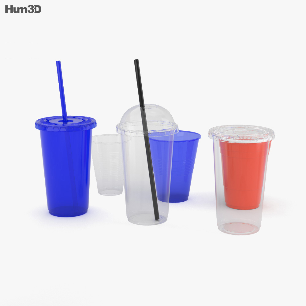 Plastic Cup Your Text Green 3D Model $19 - .3ds .blend .c4d .fbx