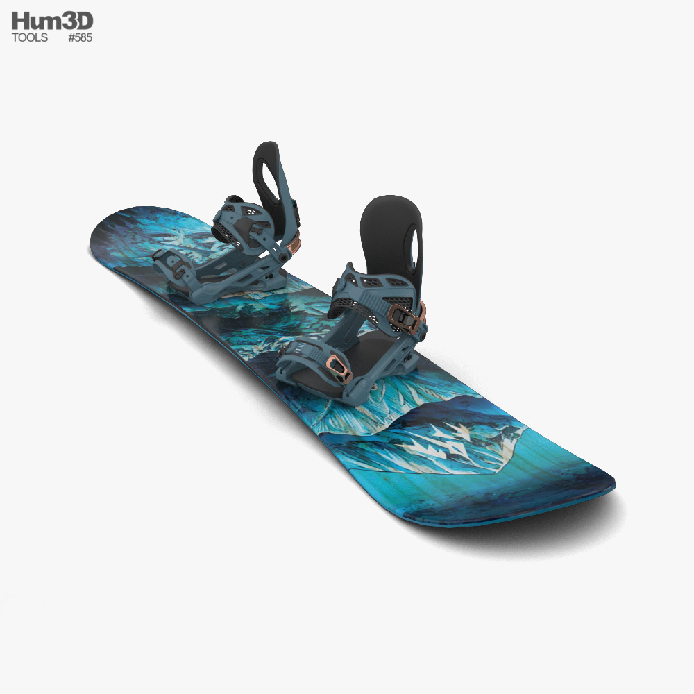 modèle 3D de Equipement de ski et de snowboard complet