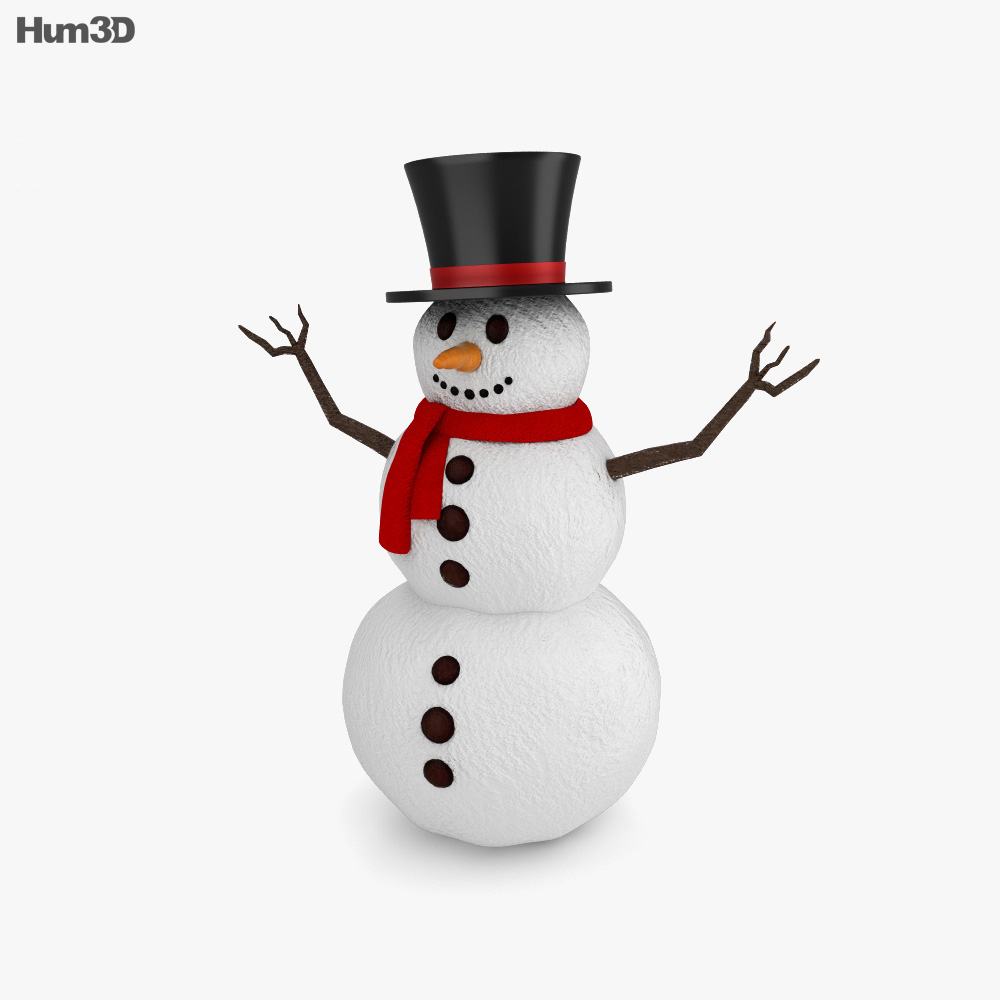 Снеговик 3D модель