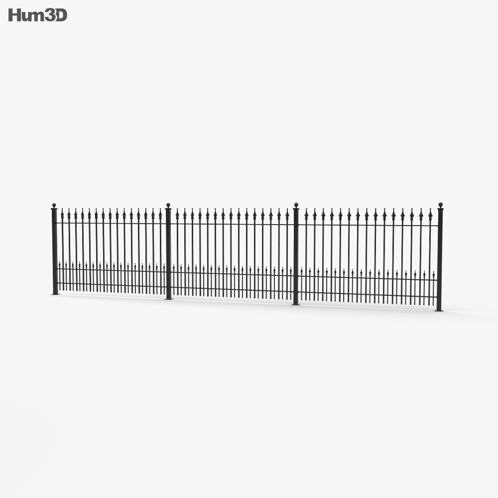 Wrought Iron Fence 3d model