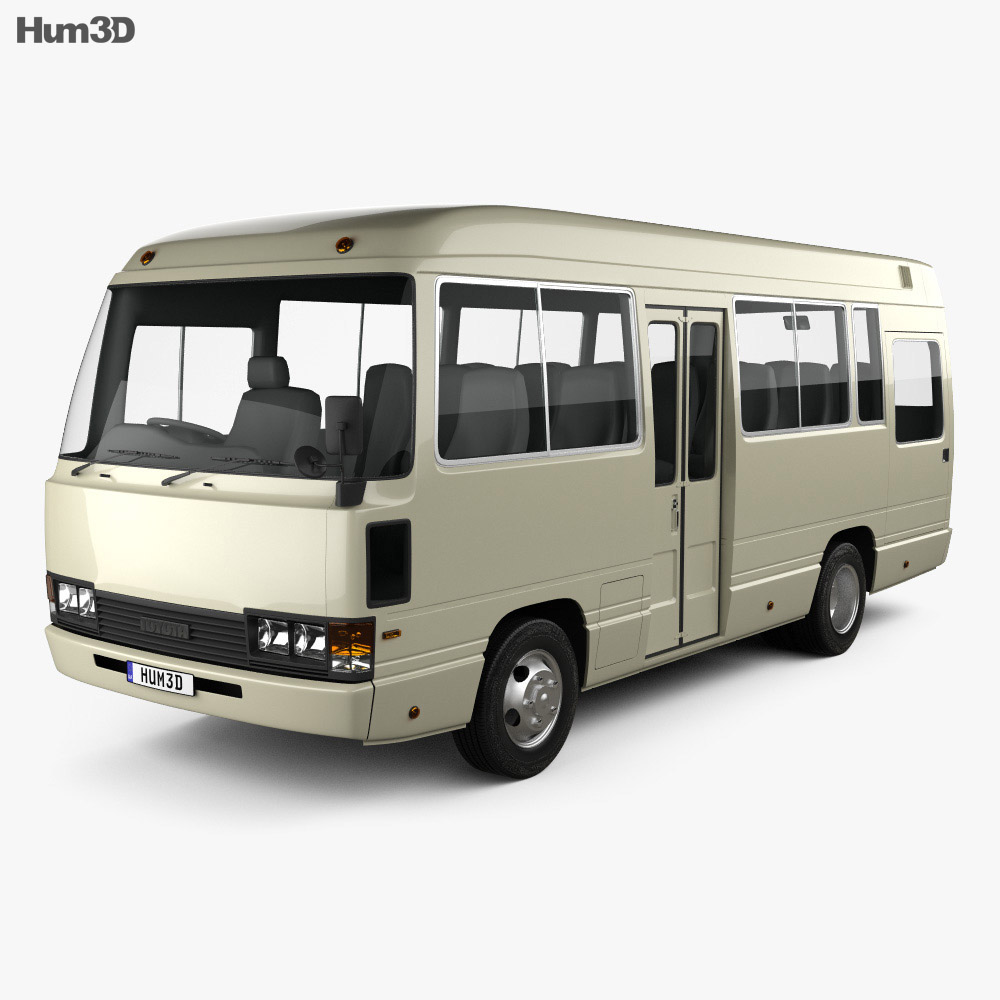 Toyota Coaster Autobus 1983 Modello 3D