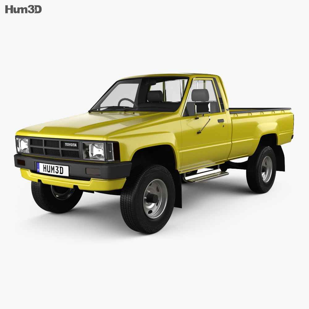 Toyota Hilux DX Long Body 1983 Modello 3D