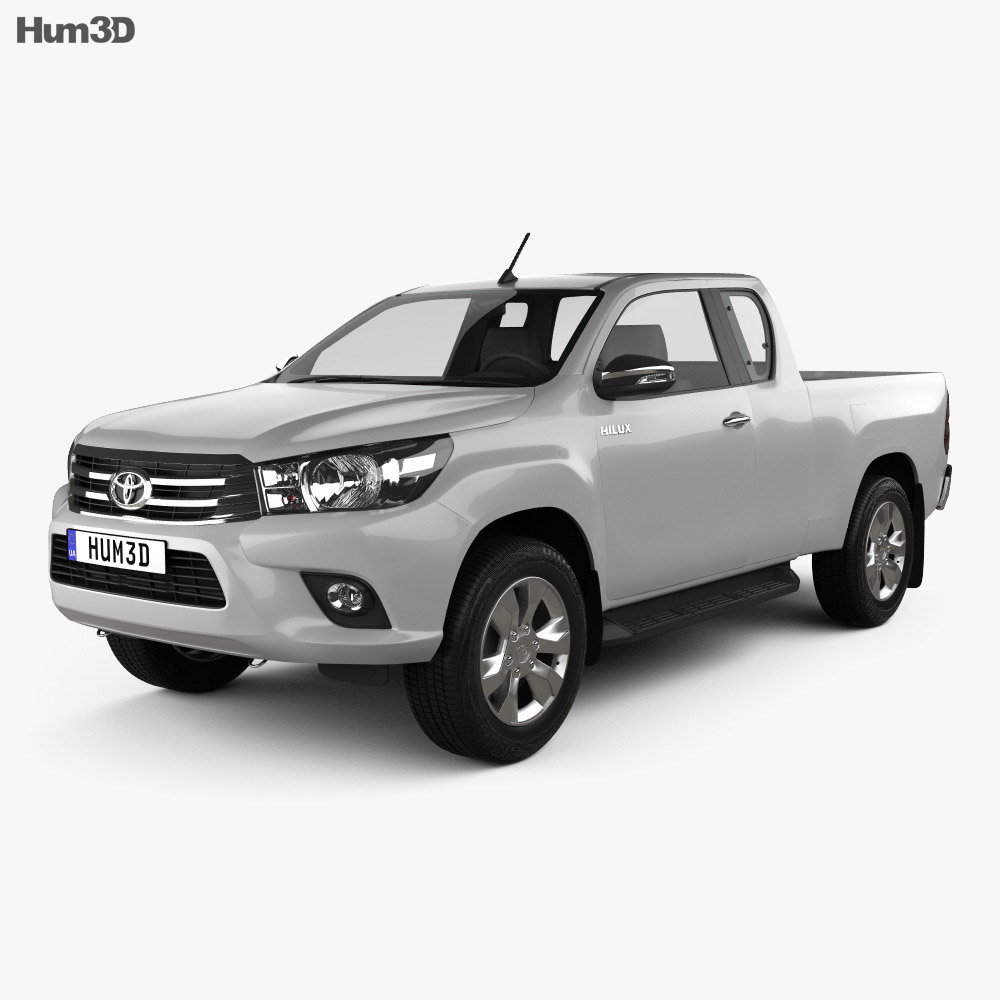 Toyota Hilux Extra Cab SR 2018 3D-Modell