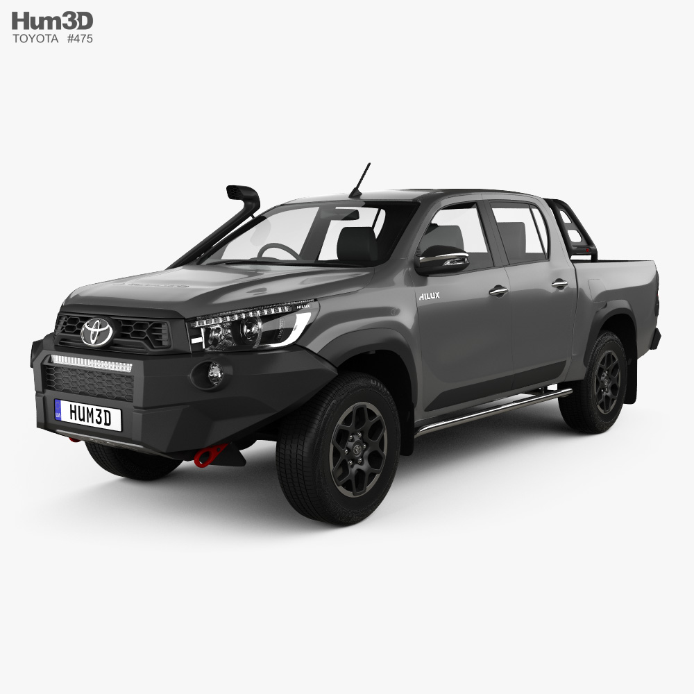 Toyota Hilux Подвійна кабіна Rugged X 2023 3D модель