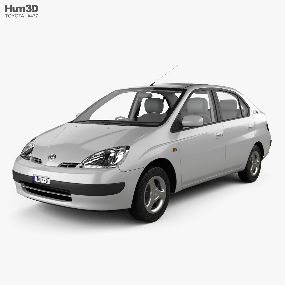 Toyota Prius JP-spec with HQ interior and engine 2003 3d model