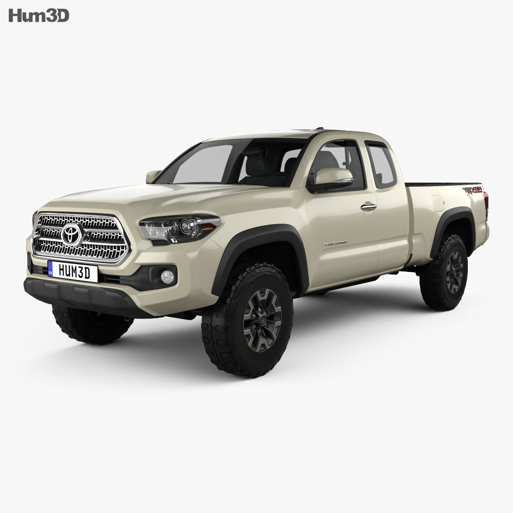 Toyota Tacoma Access Cab Long bed TRD Off-Road 2017 Modelo 3D