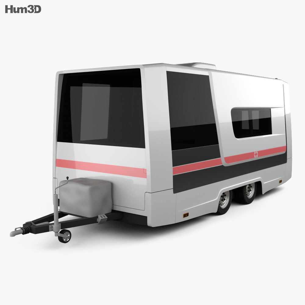 GAZ Gazelle Next 구급차 Trailer 2017 3D 모델 