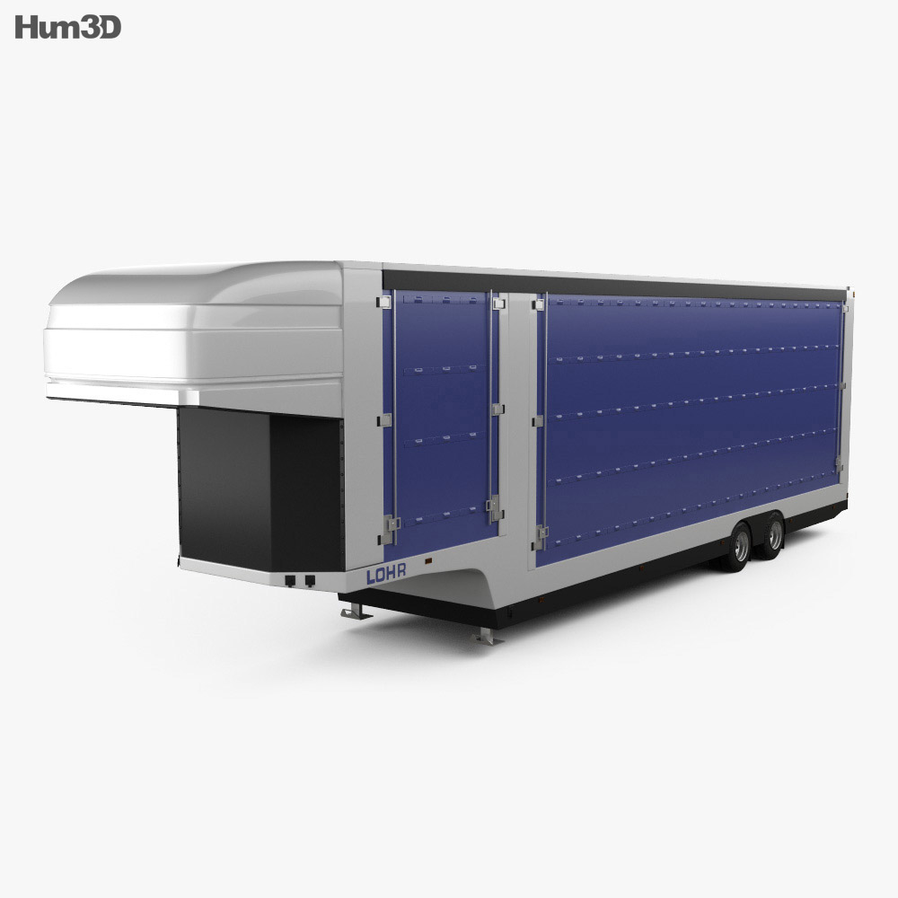 LOHR Confidential Car Transporter Semirremolque 2015 Modelo 3D