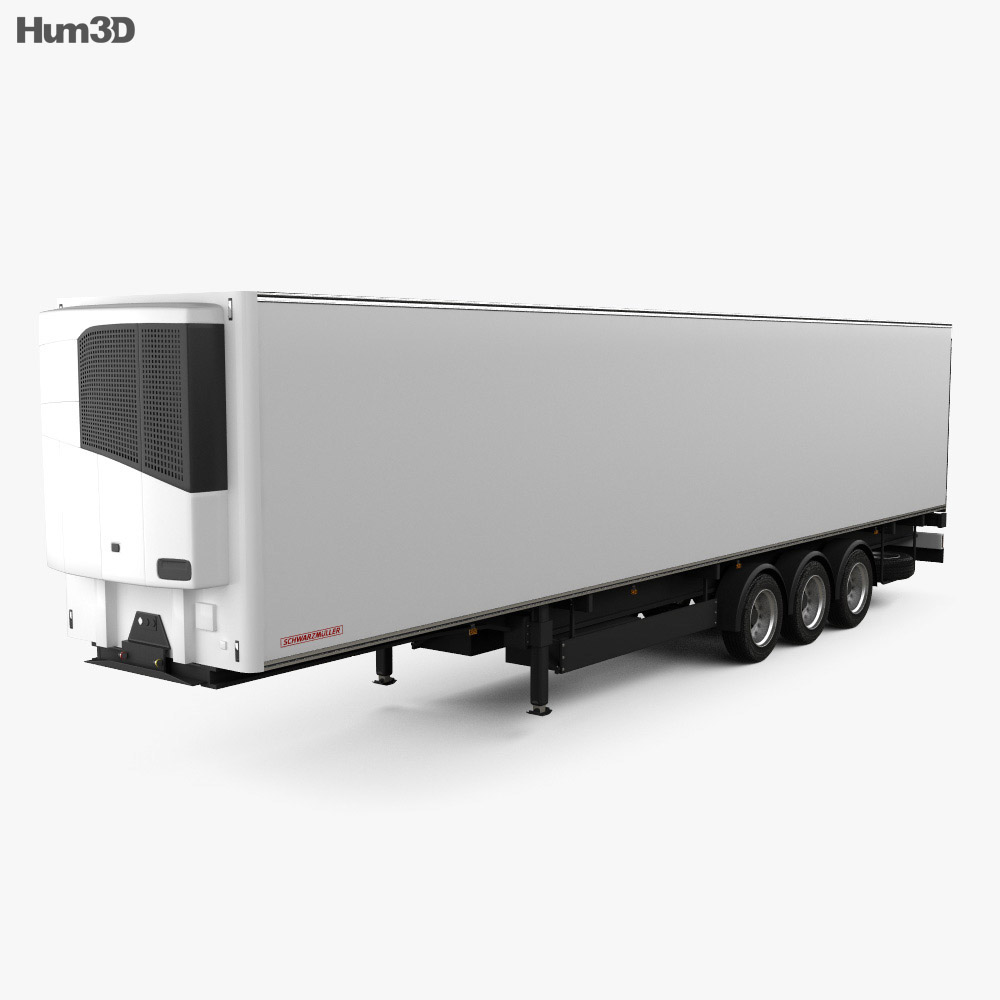 Schwarzmueller Refrigerator Semi Trailer 3-axle 2016 3d model