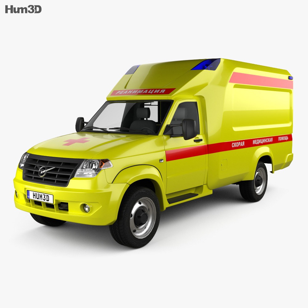 UAZ Profi Ambulancia 2019 Modelo 3D