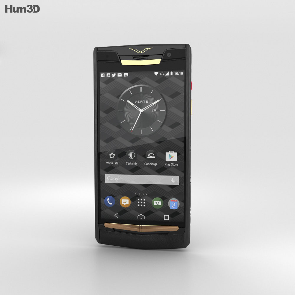 Vertu Signature Touch (2015) Pure Jet Red Gold 3d model
