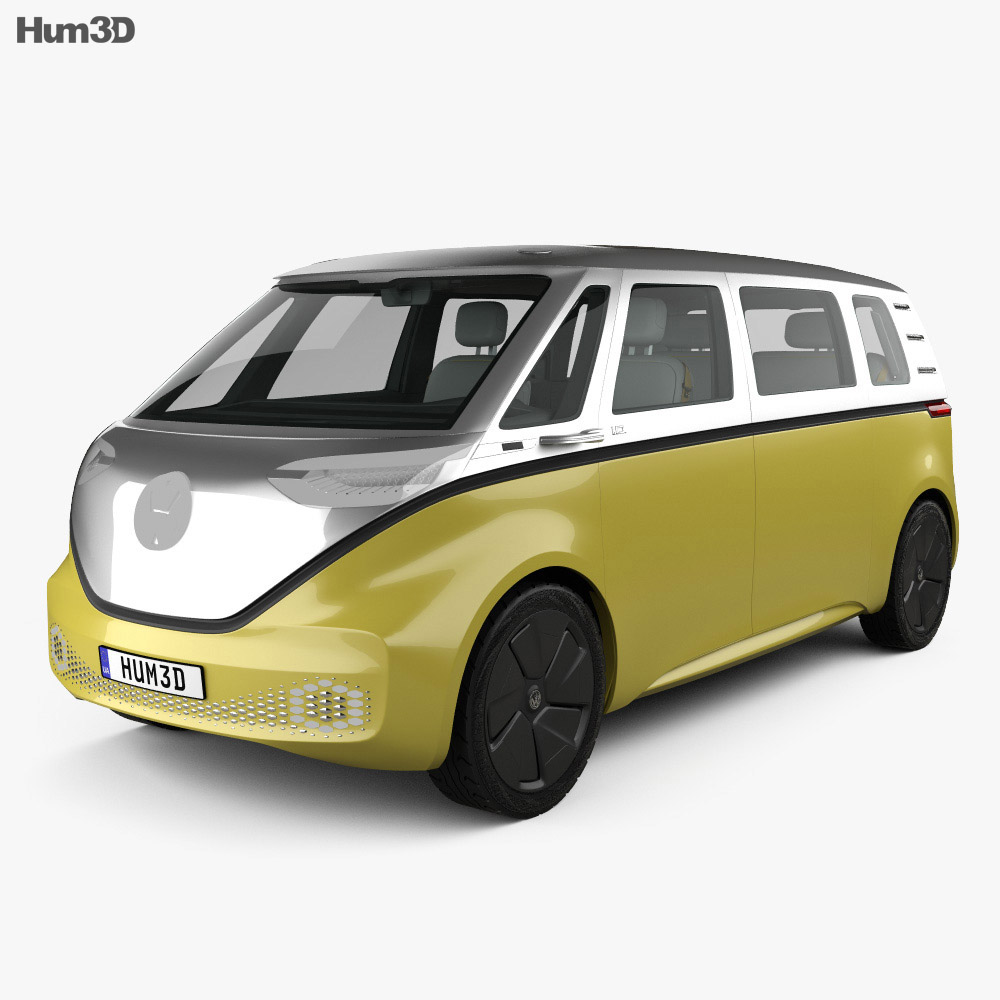 Volkswagen ID Buzz concept mit Innenraum 2017 3D-Modell