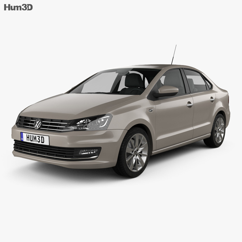 Volkswagen Polo Highline 세단 2018 3D 모델 