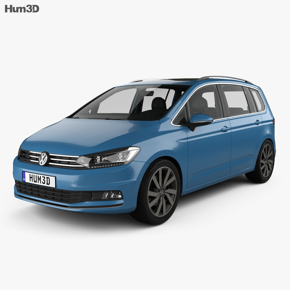 Volkswagen Touran с детальным интерьером 2018 3D модель