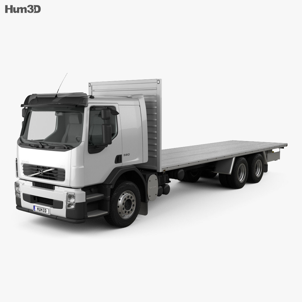 Volvo FE Flatbed Truck 2021 3d model
