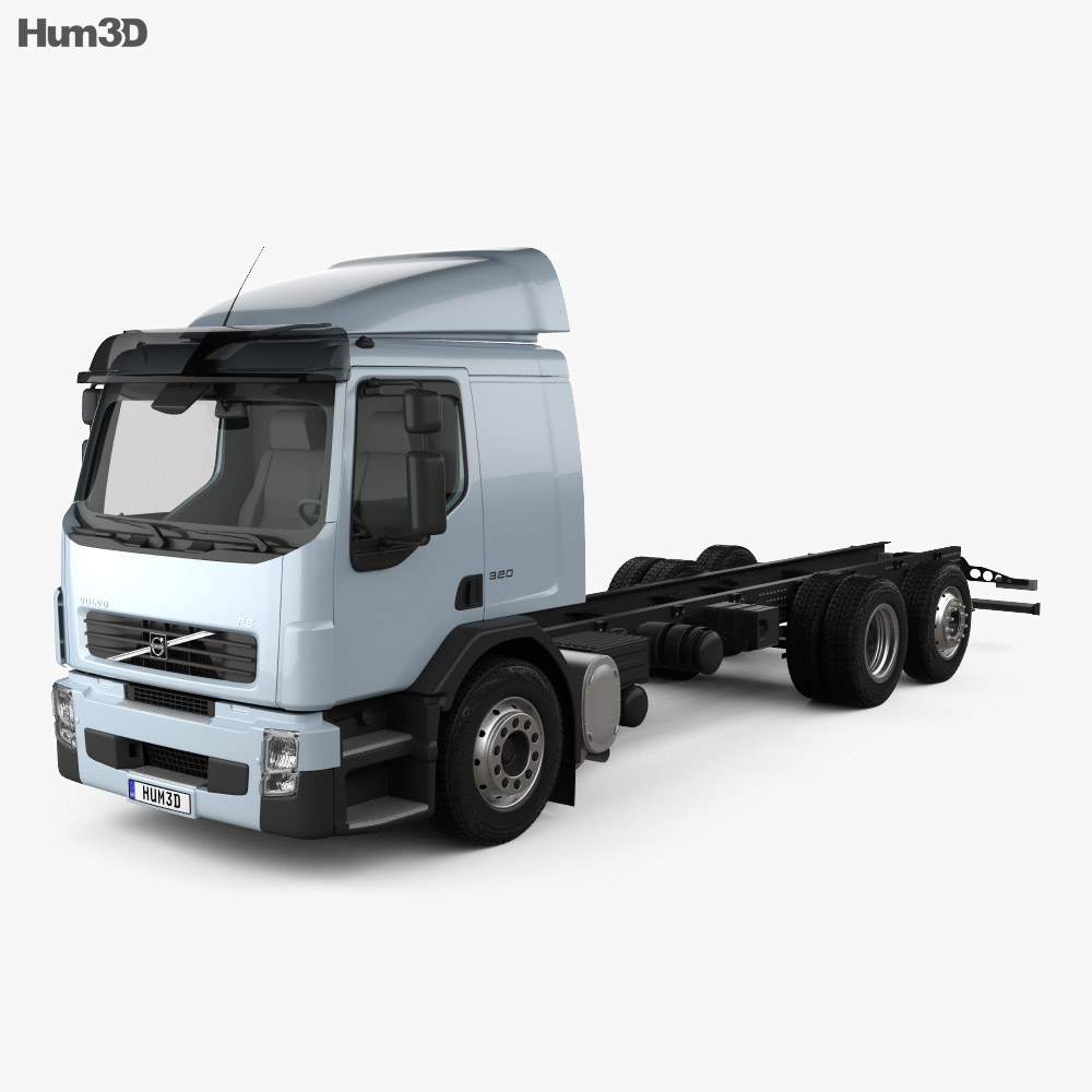 Volvo FE Вантажівка шасі 2014 3D модель