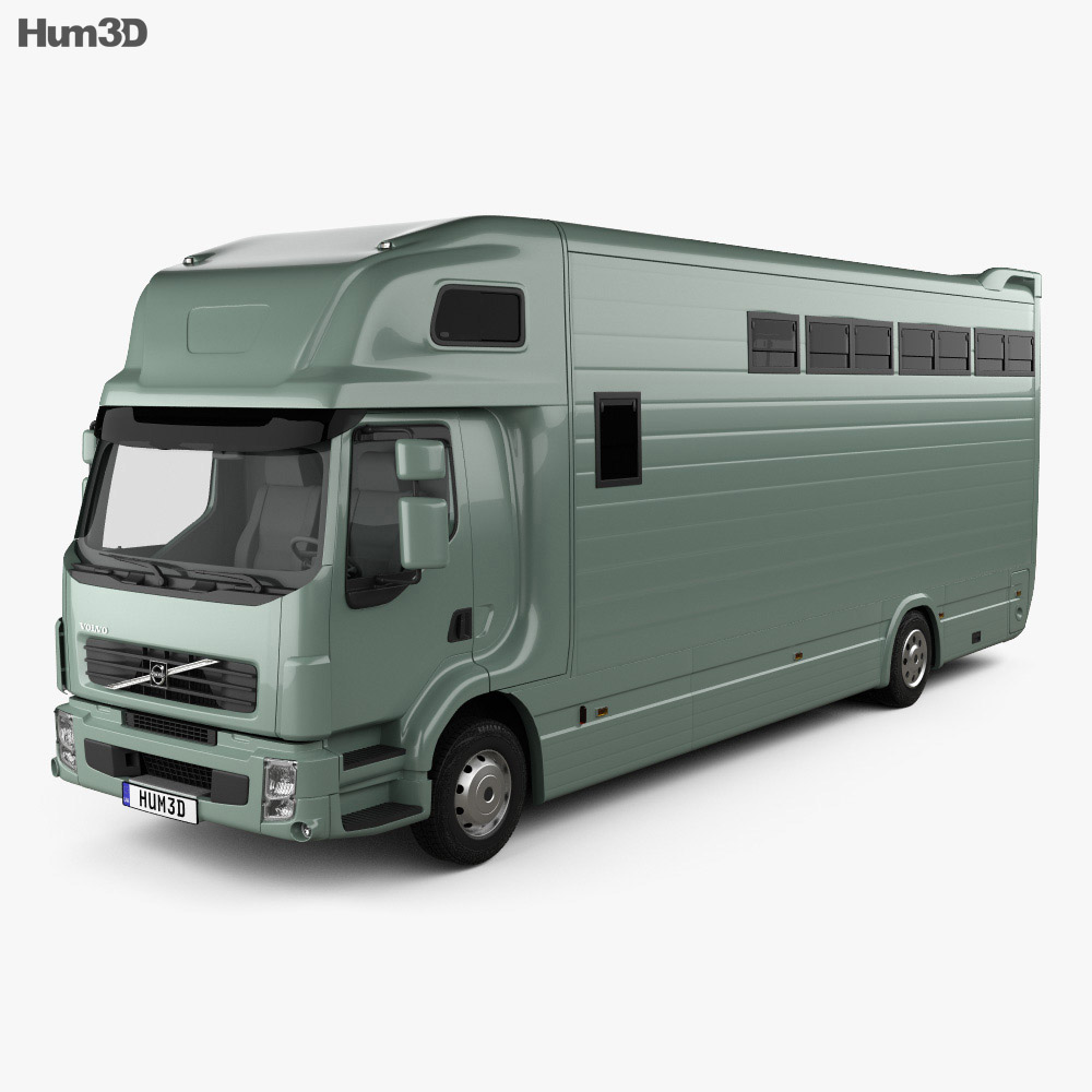 Volvo FE Roelofsen-Raalte RR2 Horse Truck 2021 3Dモデル