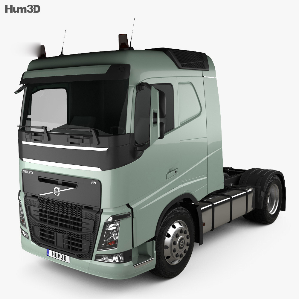 Volvo FH 420 卧铺驾驶室 牵引车 2轴 2015 3D模型