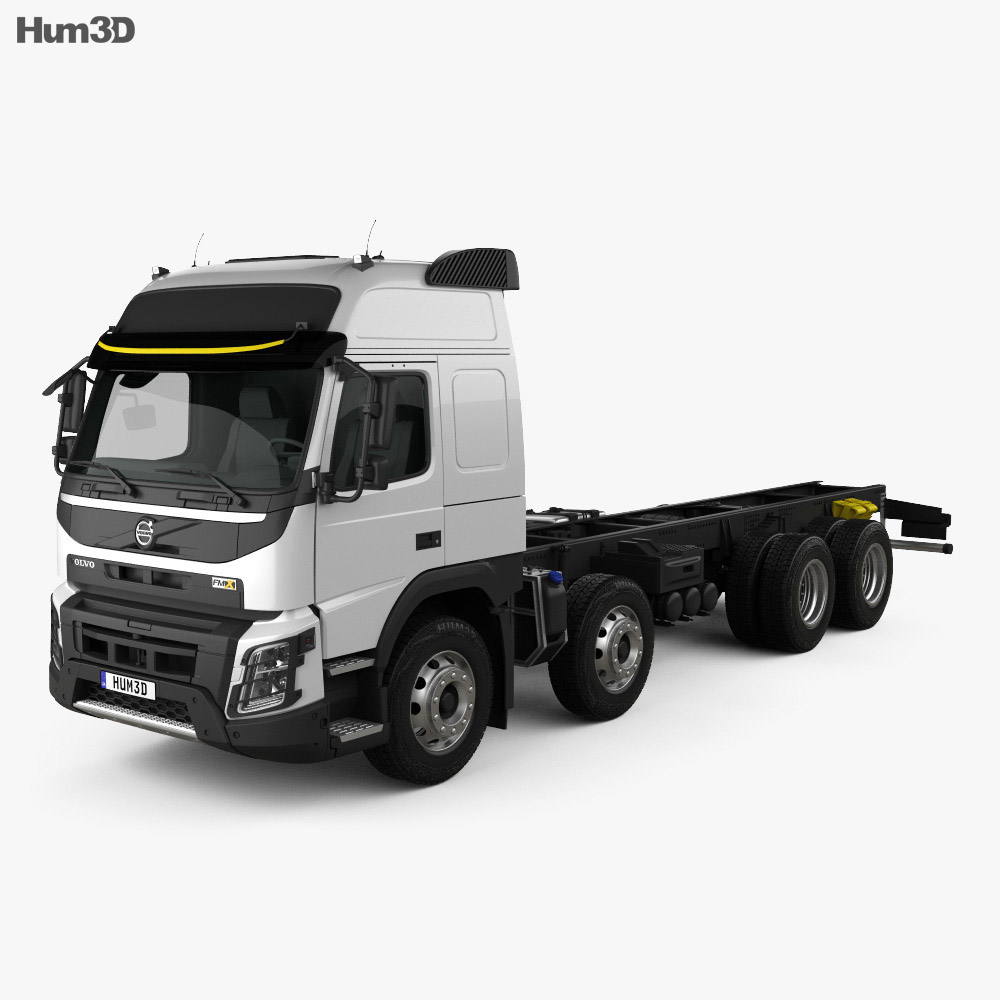 Volvo FMX Globetrotter Cab Chassis Truck 4-axle 2018 3d model