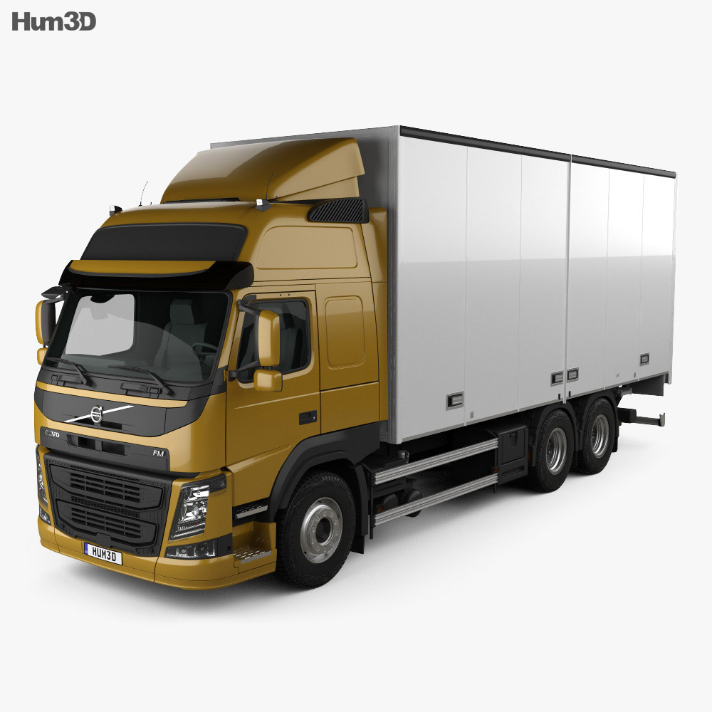 Volvo FM 370 Box Truck 2017 3d model