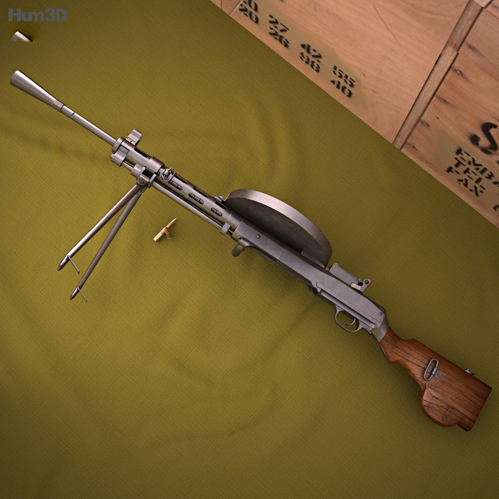 덱탸료프 보병기관총 3D 모델 
