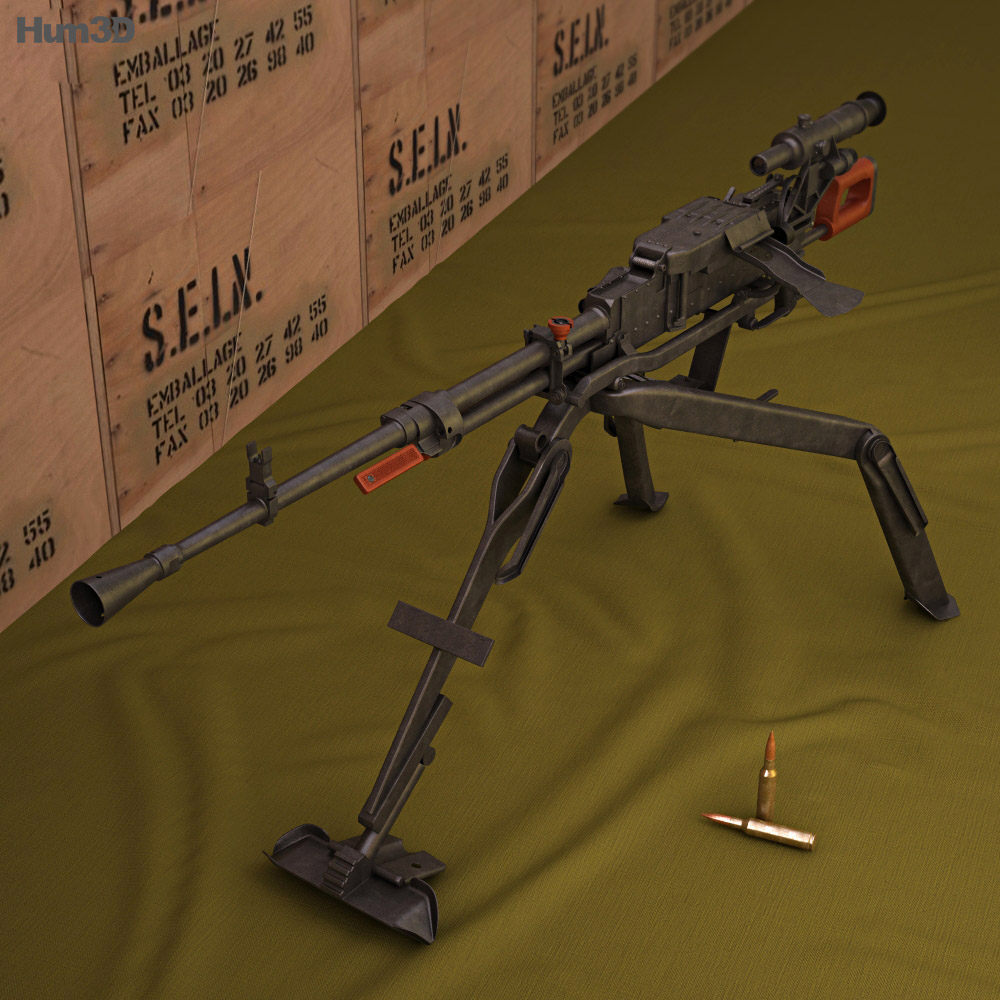 NSV machine gun 3d model