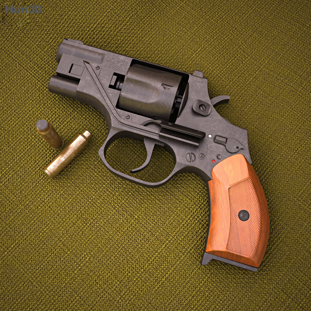 OTs-38 Stechkin silent revolver 3Dモデル