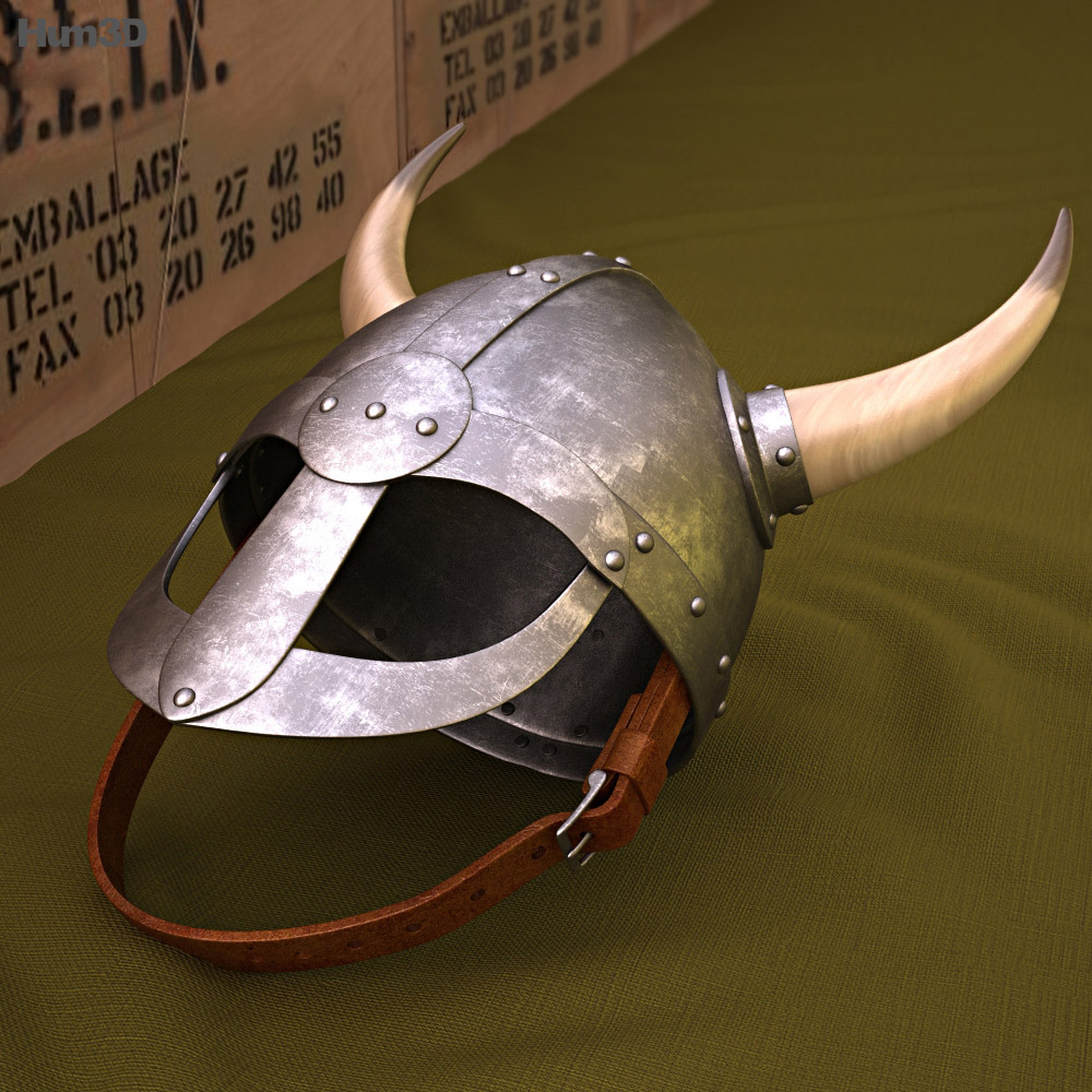 Viking Helmet With Horns 3d model