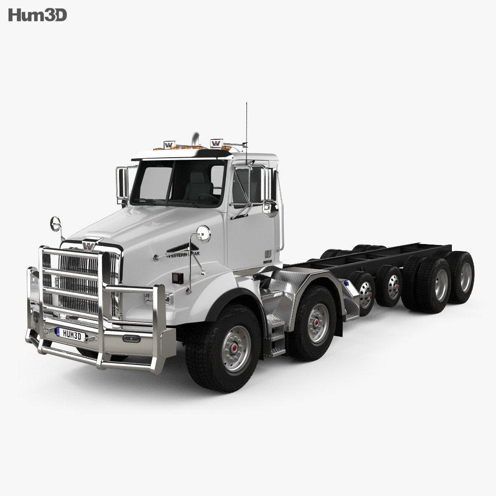 Western Star 4800 SB TS Day Cab Chassis Truck 2016 3d model
